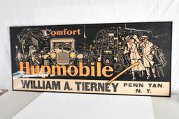 Fantastic Looking Circa 1930's Hupmobile (automobile) Cardboard Poster