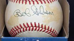 Autographed HOF Bob Gibson MLB Baseball