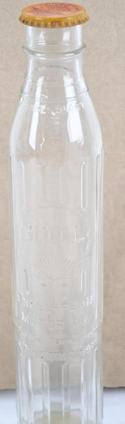 Shell-Penn Motor Oil One Quart Tall Bottle w/lid