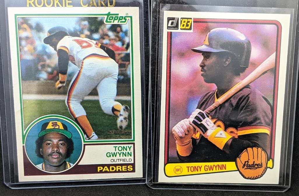 Lot of 2 1983 Tony Gwynn Rookie Cards Topps & Donruss