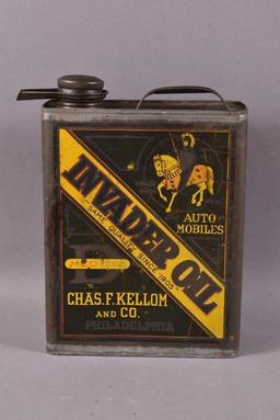 Invader Oil "D" Automobiles One Gallon Can