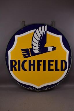 Richfield w/Art Deco Eagle Porcelain ID Sign (TAC)