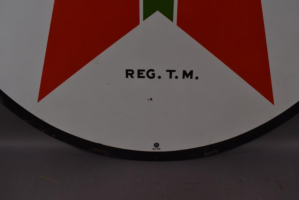 Texaco (white-T) Star Logo Porcelain ID Sign (TAC)