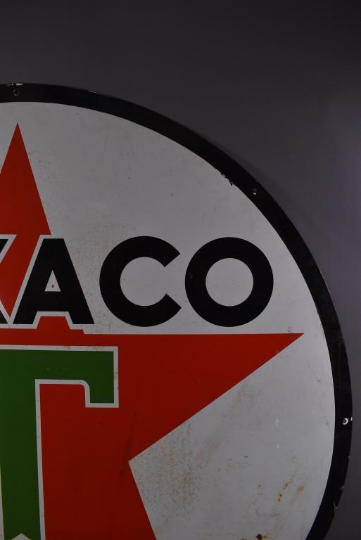 Texaco (white-T) Star Logo Porcelain ID Sign (TAC)