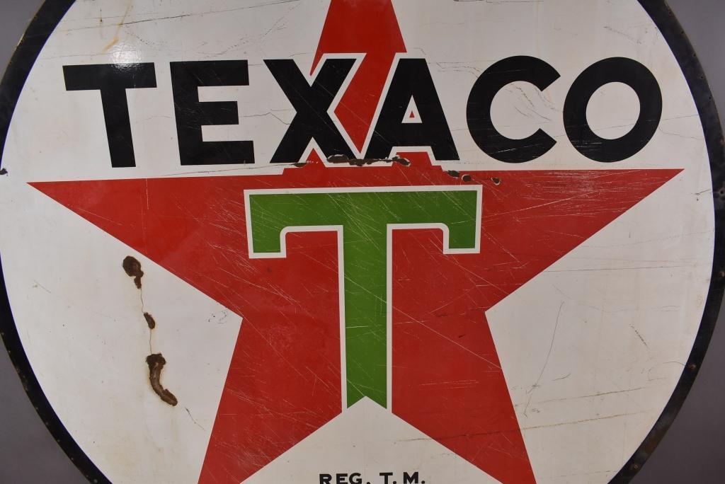 Texaco (white-T) Star Logo Porcelain Id Sign (TAC)