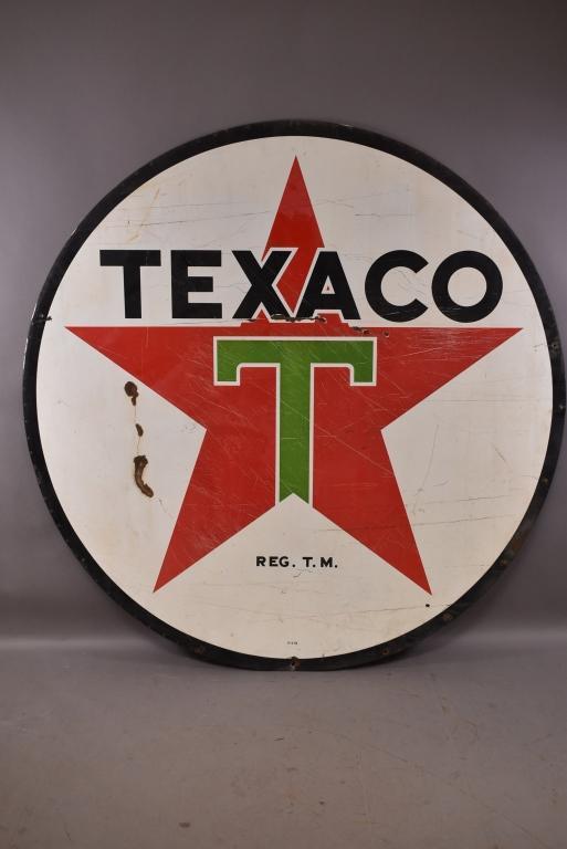 Texaco (white-T) Star Logo Porcelain Id Sign (TAC)