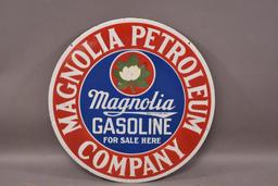 Magnolia Petroleum w/ Flower Porcelain Sign (TAC)