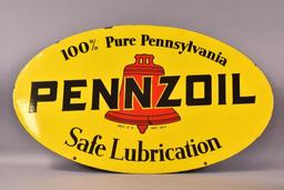 Pennzoil (red bell) Safe Lubrication Porcelain