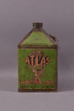 Atlas Motor Oil w/ Logo Square One Gallon Can