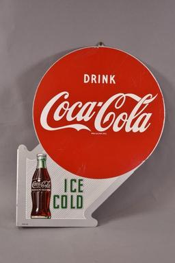 Drink Coca-Cola w/ Bottle Metal Sign