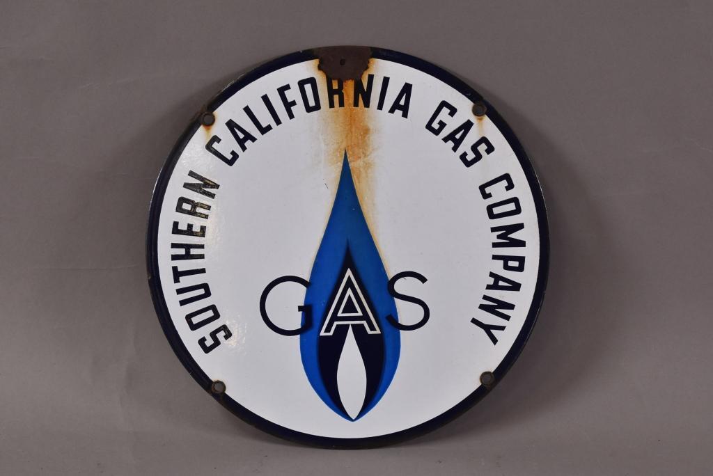 Southern California Gas Co. Porcelain Sign