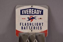 Eveready Flashlight Batteries Metal Wall Display