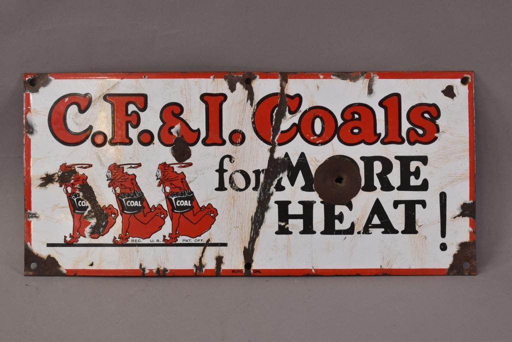 C.F.&I. Coals Porcelain Sign