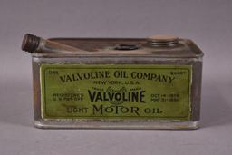 Valvoline Motor Oil Quart Squatty Metal Can