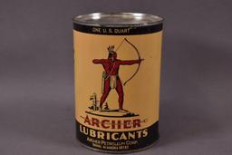 Archer Motor Oil w/ Indian Logo Quart Can