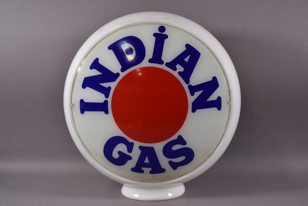 Indian Gas w/Red Dot Logo 13.5" Single Globe Lens