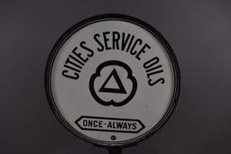 Cities Service OIls Porcelain Curb Sign (TAC)