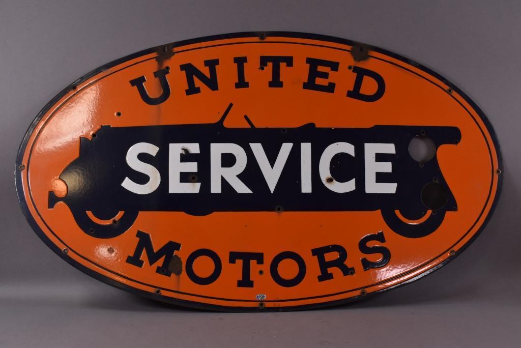 United Motor Service Neon Porcelain Sign (TAC)