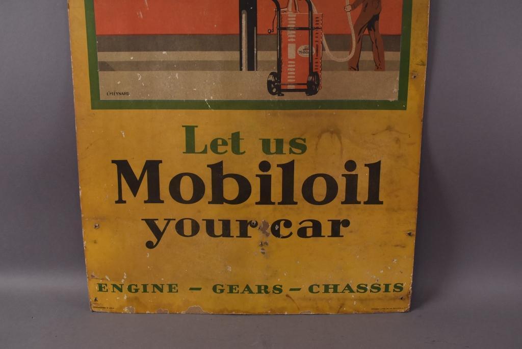 Let Us Mobiloil Your Car Cardboard Sign (TAC)