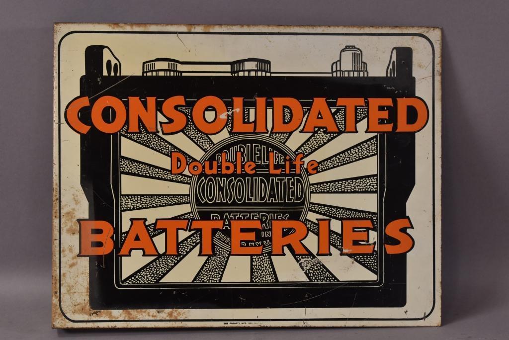 Consolidated Batteries Metal Sign (TAC)