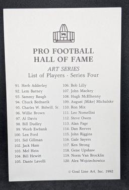 Pro Football HOF Art Series 4 w/ 3 Autographs Jack Ham Gale Sayers & Bob Lilly