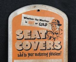 Seat Covers Tin Thermometer