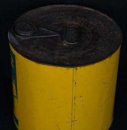 Big Wadhams Motor Oil 3 Gallon Round Metal Can