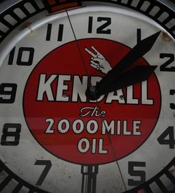 Kendall "The 2000 Mile Oil" Neon Spinner Clock