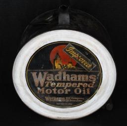 Wadham's Tempered Motor Oil Five Gallon Rocker Can