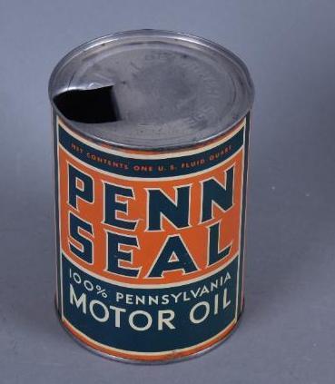 Penn Seal Motor Oil One Quart Metal Can