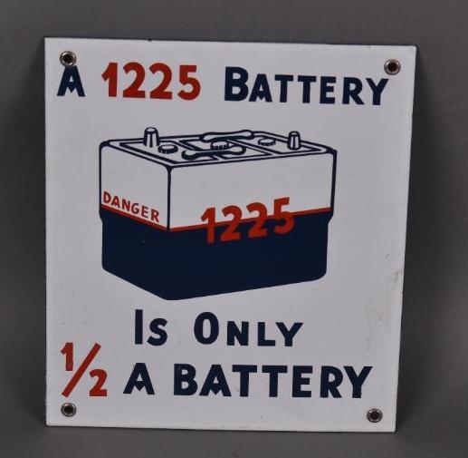 A1225 Battery Porcelain Sign
