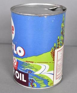 Ace Wil-Flo Motor Oil w/Can One Quart Round Metal Can