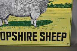 Shropshire Sheep w/Images Metal Sign