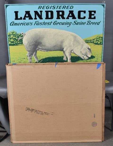 Landrace "America's Fastest Growing Swine Breed" Metal Sign