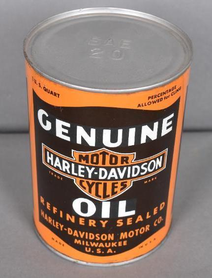 Genuine Harley-Davidson One Quart Round Metal Can (black)