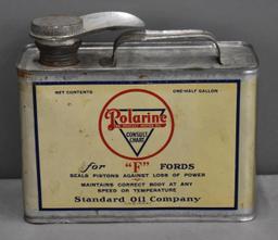 Standard Oil Polarine Motor Oil "F" for Fords Half-Gallon Metal Can (TAC)