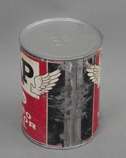 TP (Texas-Pacific) Aero Motor Oil Quart Metal Can