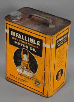 Infallible Motor Oil Two Gallon Metal Can