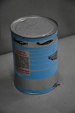 Phillips Aviation Engine Oil One Quart Metal Can