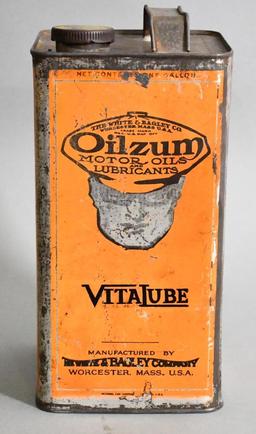 Oilzum w/Logo VitaLube One Gallon Square Metal Can