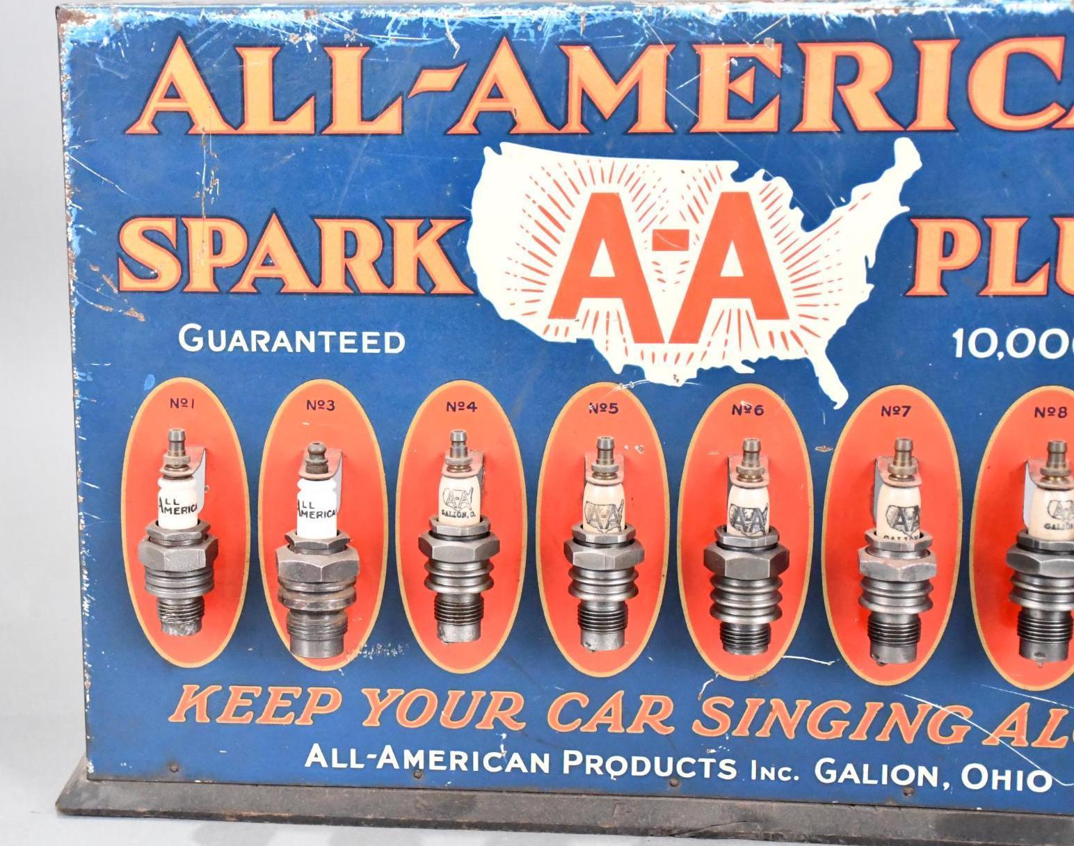 All-American Spark A-A Plugs Counter-Top Point of Sale Metal Display (TAC)