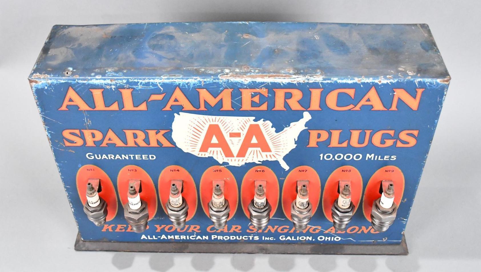 All-American Spark A-A Plugs Counter-Top Point of Sale Metal Display (TAC)