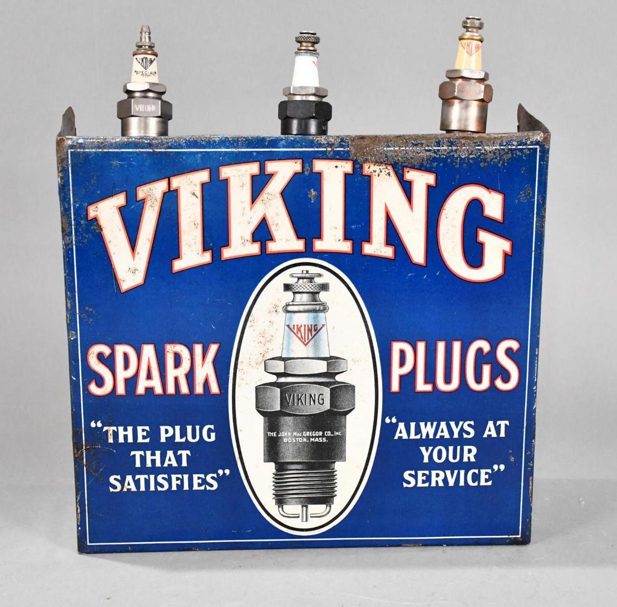 Viking Spark Plugs Metal Counter-Top Point of Sale Metal Display Case