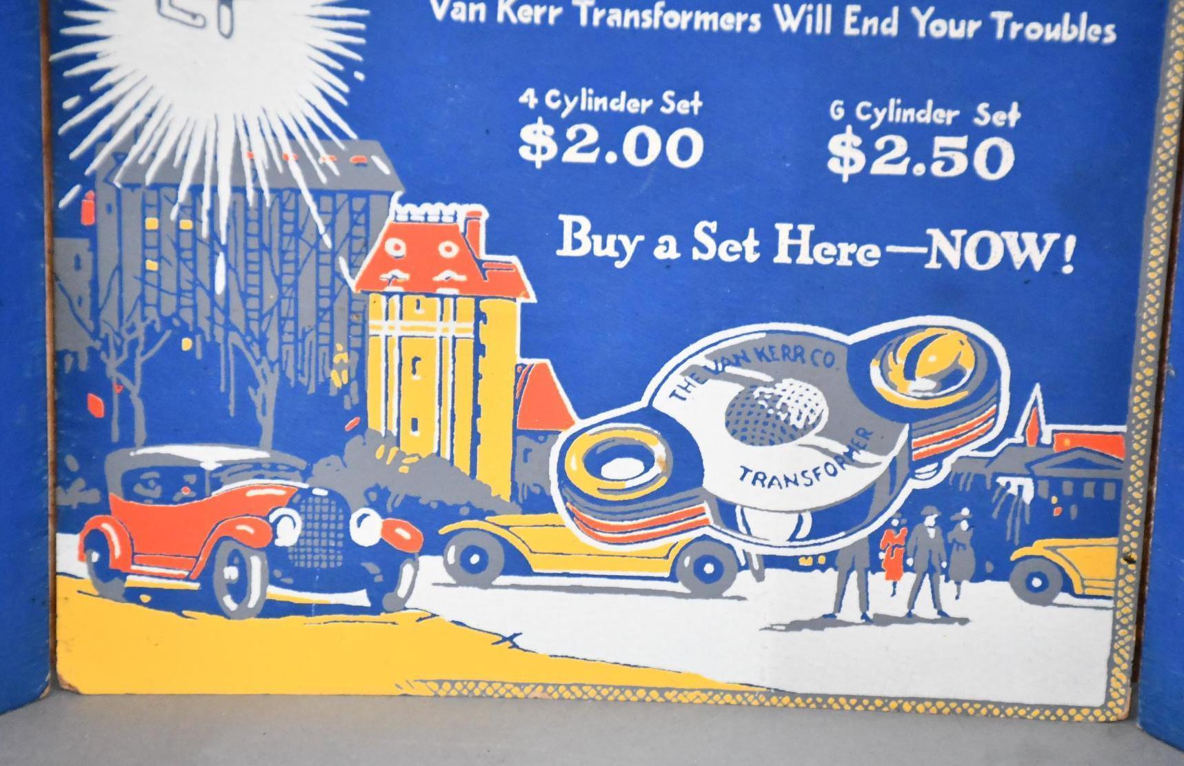 Van Kerr Transformers "Your Troubles are Over" Cardboard Counter Display