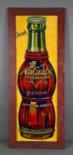 Drink NuGrape Soda w/Bottle Graphics Metal Sign (TAC)