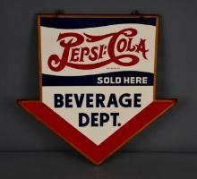 Pepsi:Cola Sold Here Beverage Dept. Wood Sign (TAC)