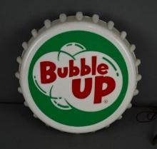 Bubble Up Plastic Bottle Cap Lighted Sign