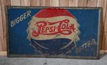 Pepsi:Cola Bigger Better w/Logo Metal Sign