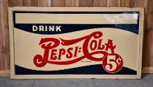 Drink Pepsi:Cola 5... Metal Sign (restored)