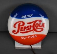 Drink Pepsi-Cola Ice-Cold Plastic Lighted Sign